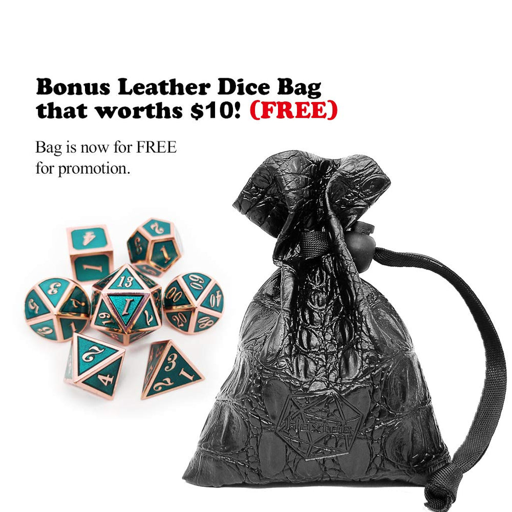 Haxtec DND metal teal d12 dice showing large readable numerals.