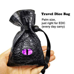 Haxtec purple eye detail highlighting the bag's focal design