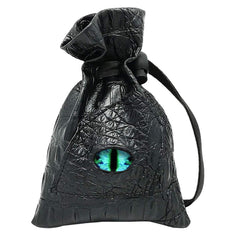 Haxtec Dragon Eye Dice Bag with drawstring leather for secure on-the-go dice storage