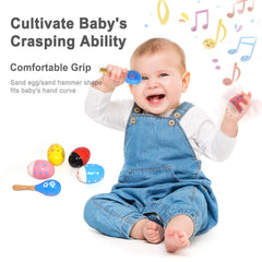 Two kids use Hayder Easter party favors to create lively rhythms.