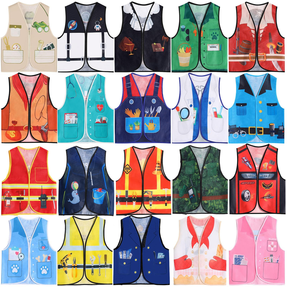 Haysandy 20-piece dress-up set, front view, ideal for imaginative role play and parties.