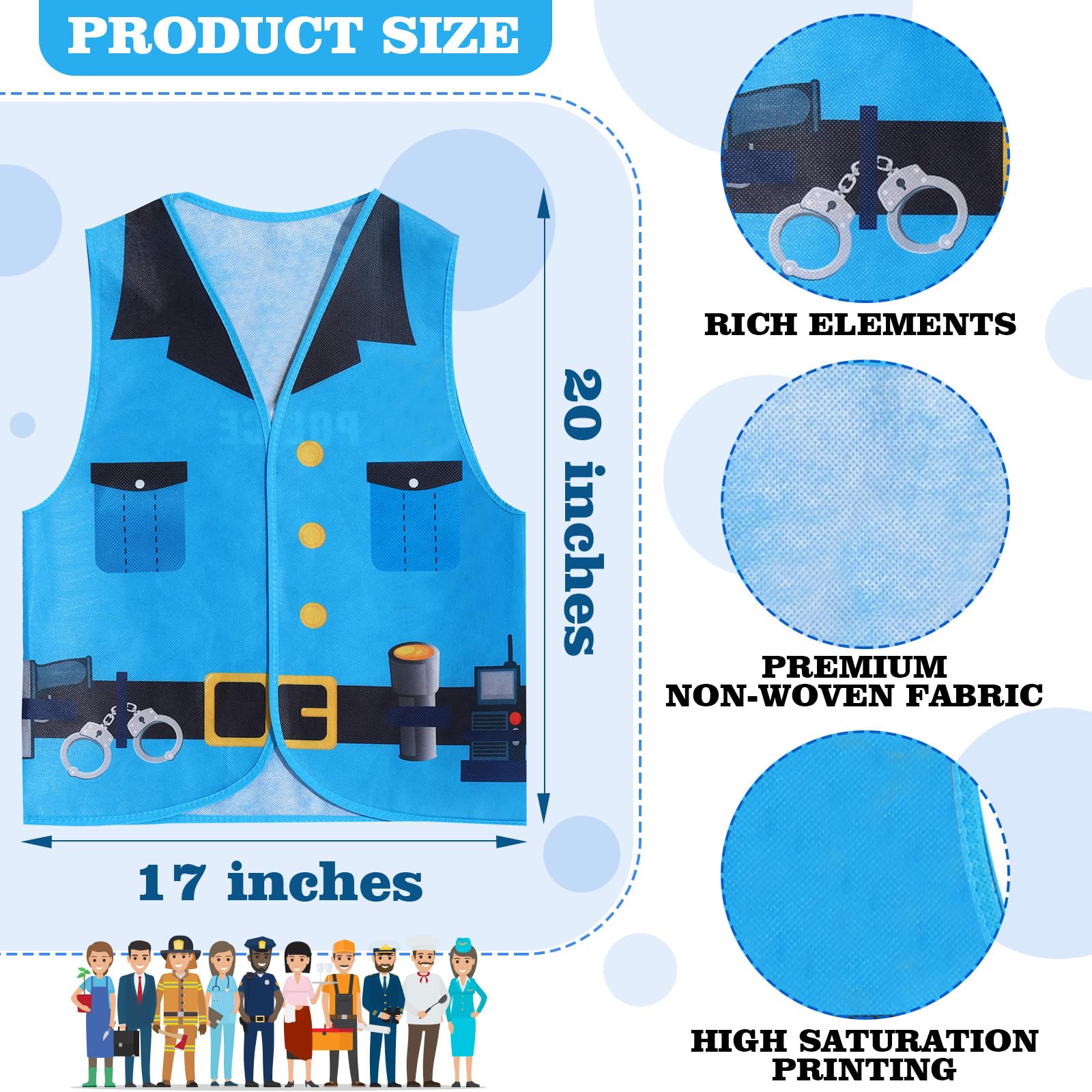 Haysandy builder costume with hard hat, promotes imaginative construction play.