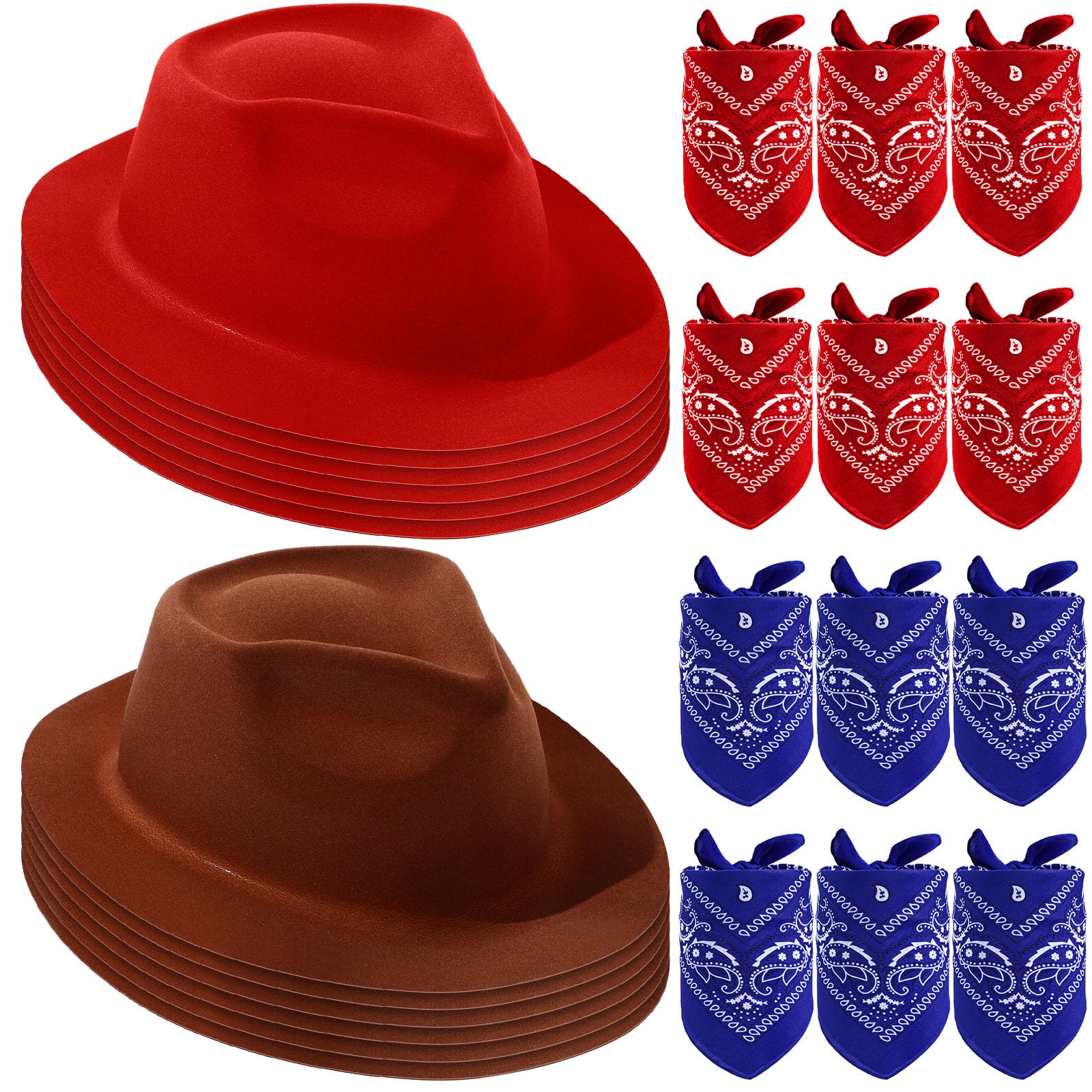 Haysandy red cowboy hat, lightweight kids' costume prop for parties.