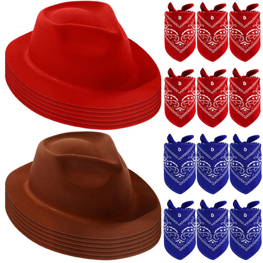 Haysandy red cowboy hat, lightweight kids' costume prop for parties.