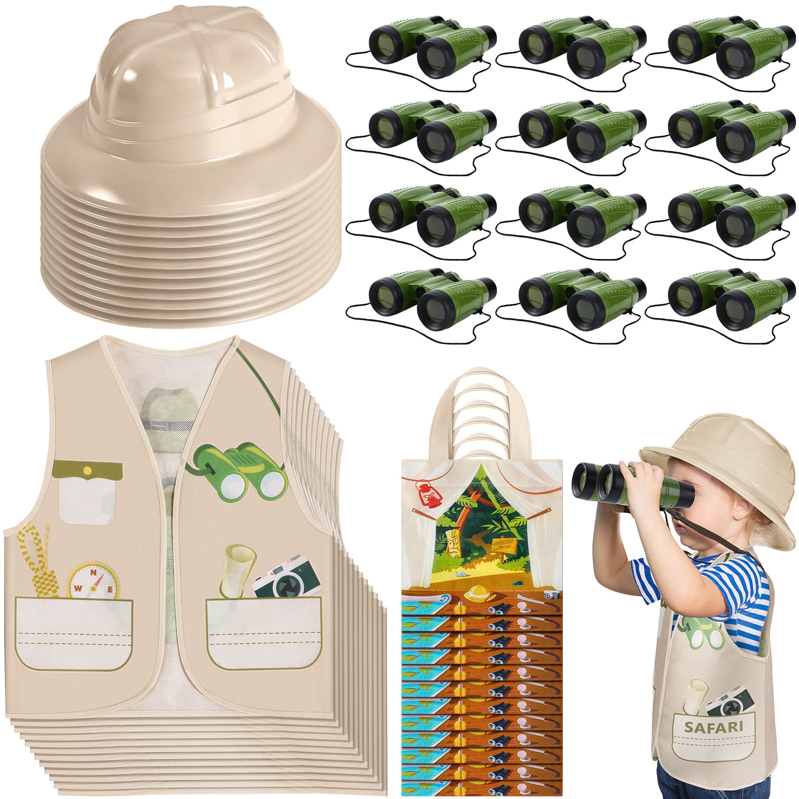 Haysandy explorer hat beige for kids, comfortable wear during jungle-themed play.