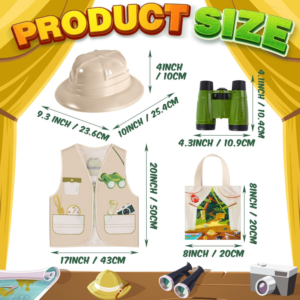 Haysandy explorer vest safari style, easy to wear during dress-up games.