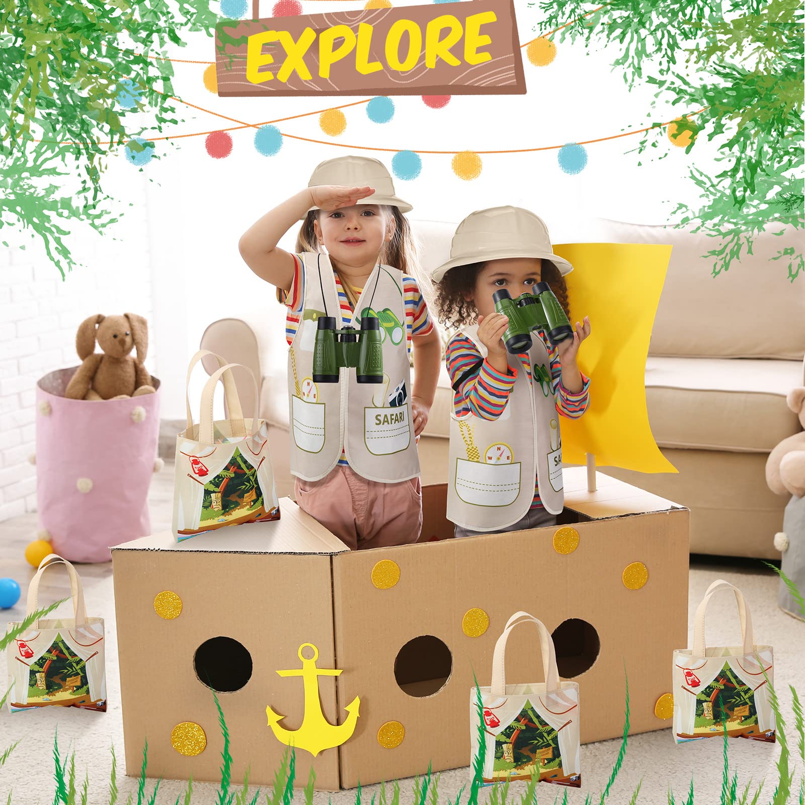 Haysandy kids in explorer costume, perfect for themed parties and school activities.