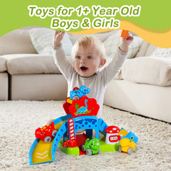 HAYXUN 1st birthday gift dinosaur set offers safe, lightweight pieces for little hands.