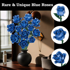HAYXUN blue rose close-up with premium pieces for a vibrant, lasting display.