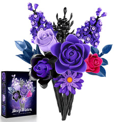 HAYXUN purple rose bouquet kit for elegant Halloween indoor decor.