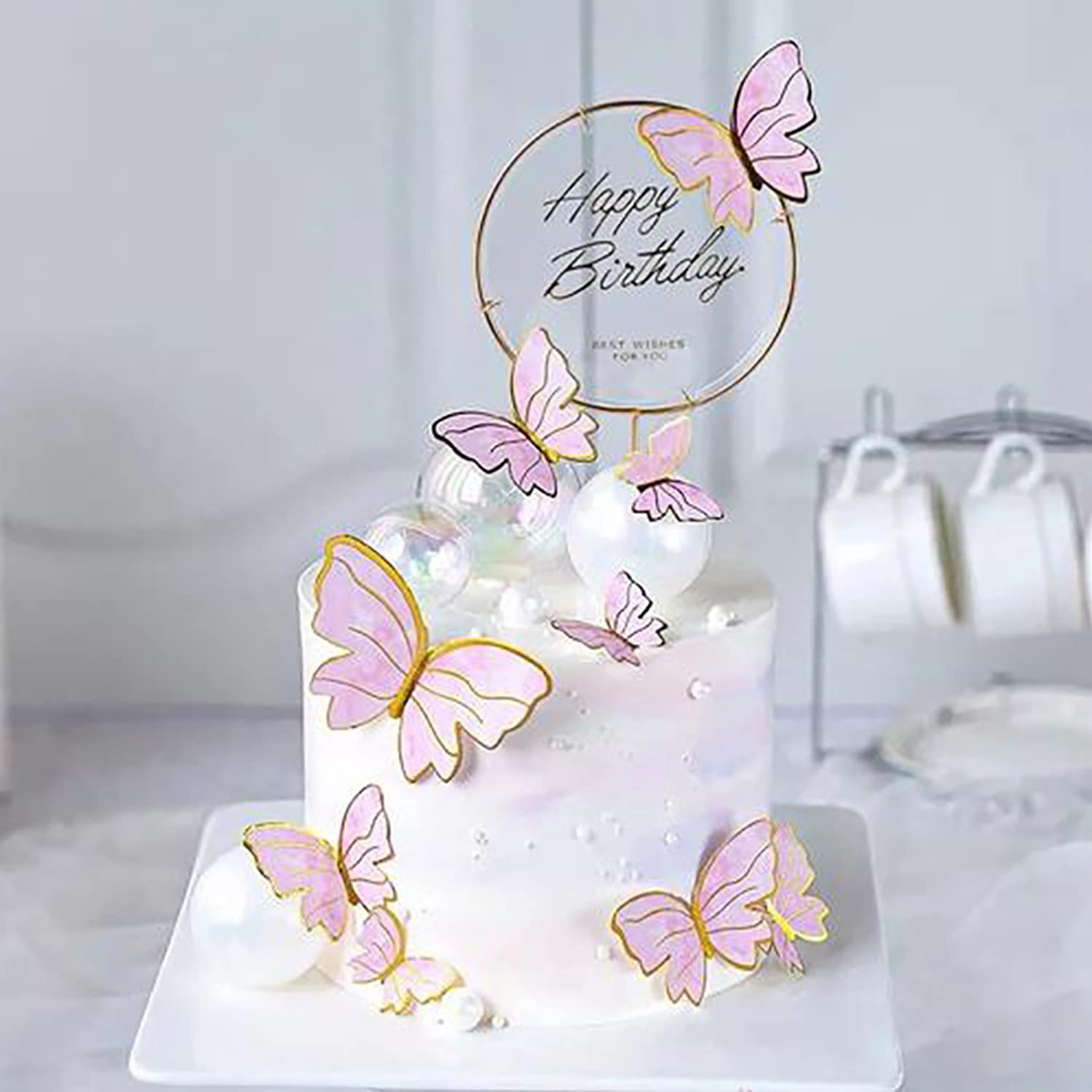Hazyore attachable butterfly toppers make decorating quick and secure