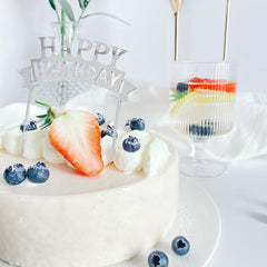 Hazyore Happy Birthday toppers measure about 6.1 by 4 inches to fit most cakes.