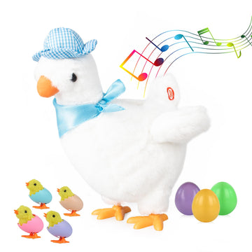hbbhml plush electric laying egg chicken toy doll with sound for Easter playtime