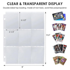 HBK binder interior with 900 pockets keeps cards neatly stored