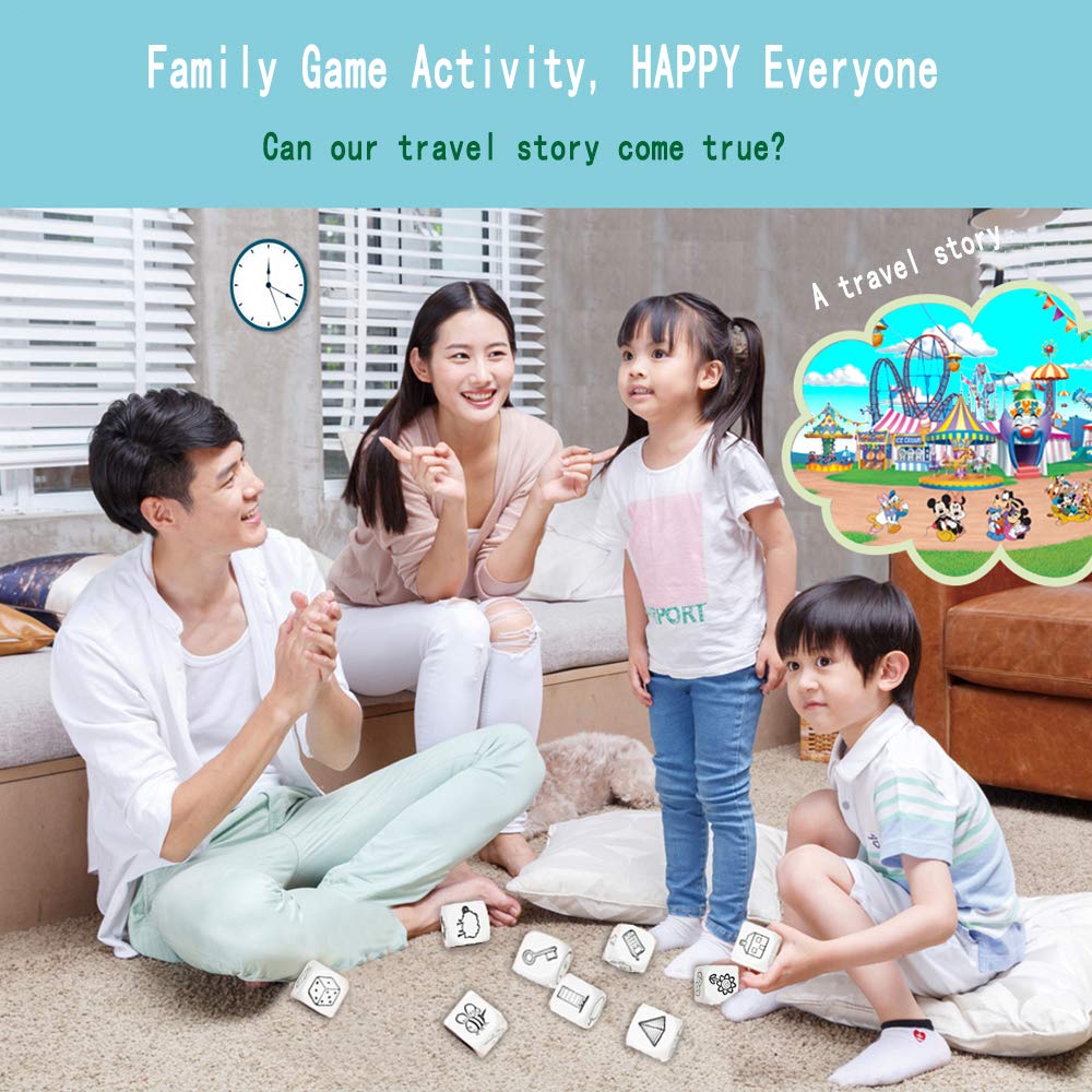 HCDIM DIY story dice boost confidence as kids invent tales.