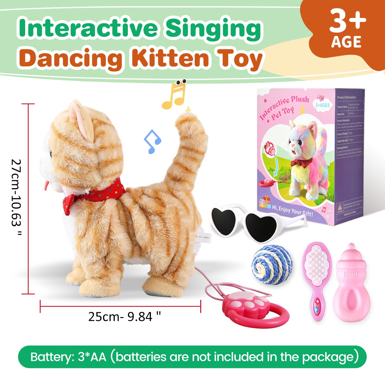 HCdoujoy yellow cat interactive toy pack ready for gifting