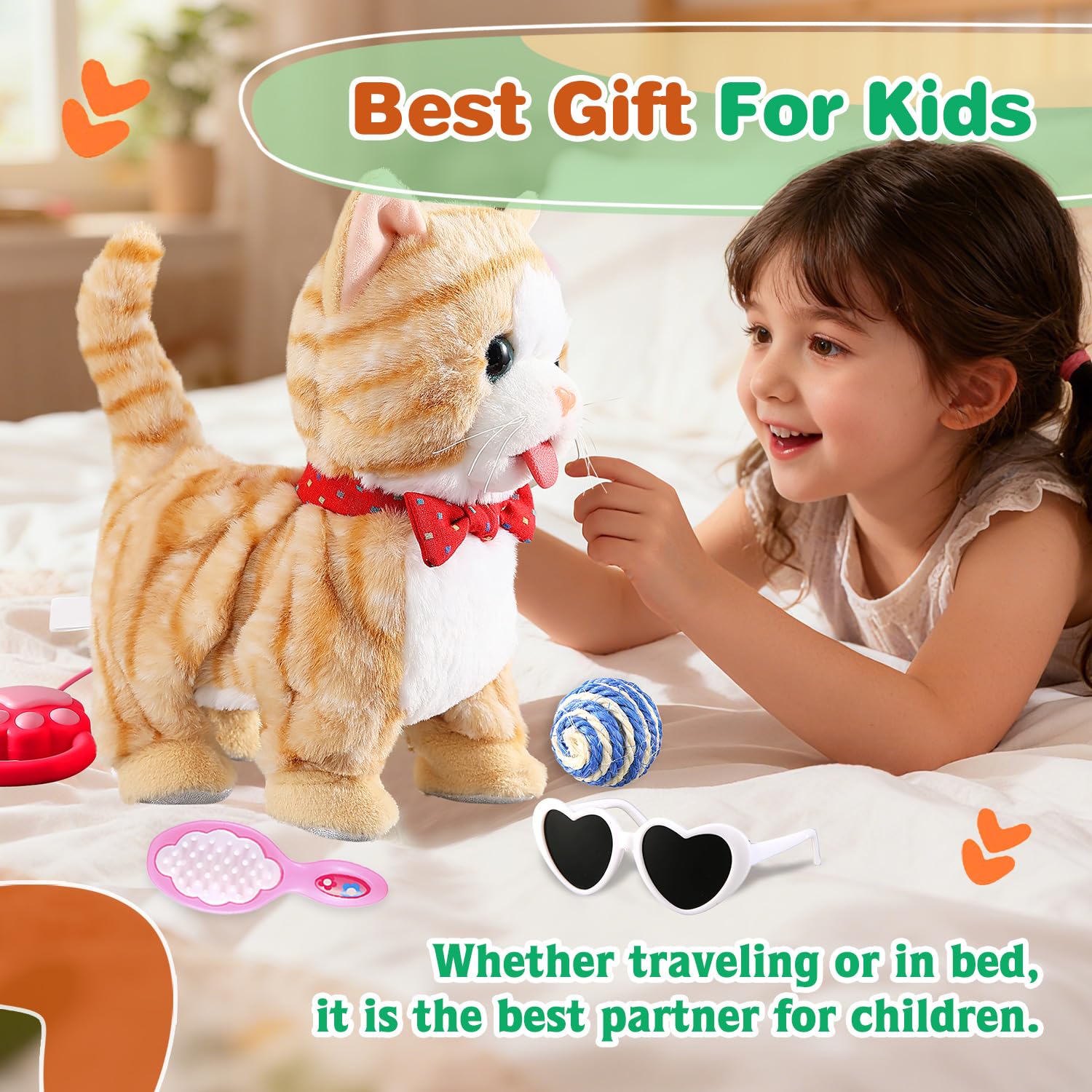 HCdoujoy yellow cat repeat function echoing words playfully
