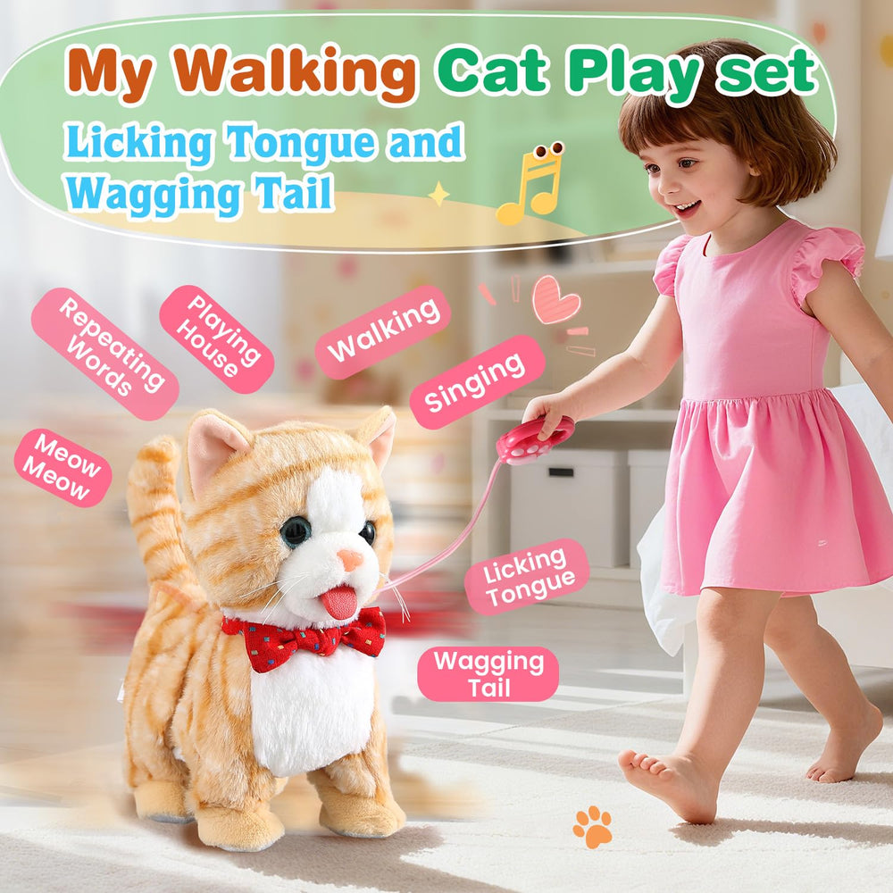 HCdoujoy yellow cat performing singing and dancing
