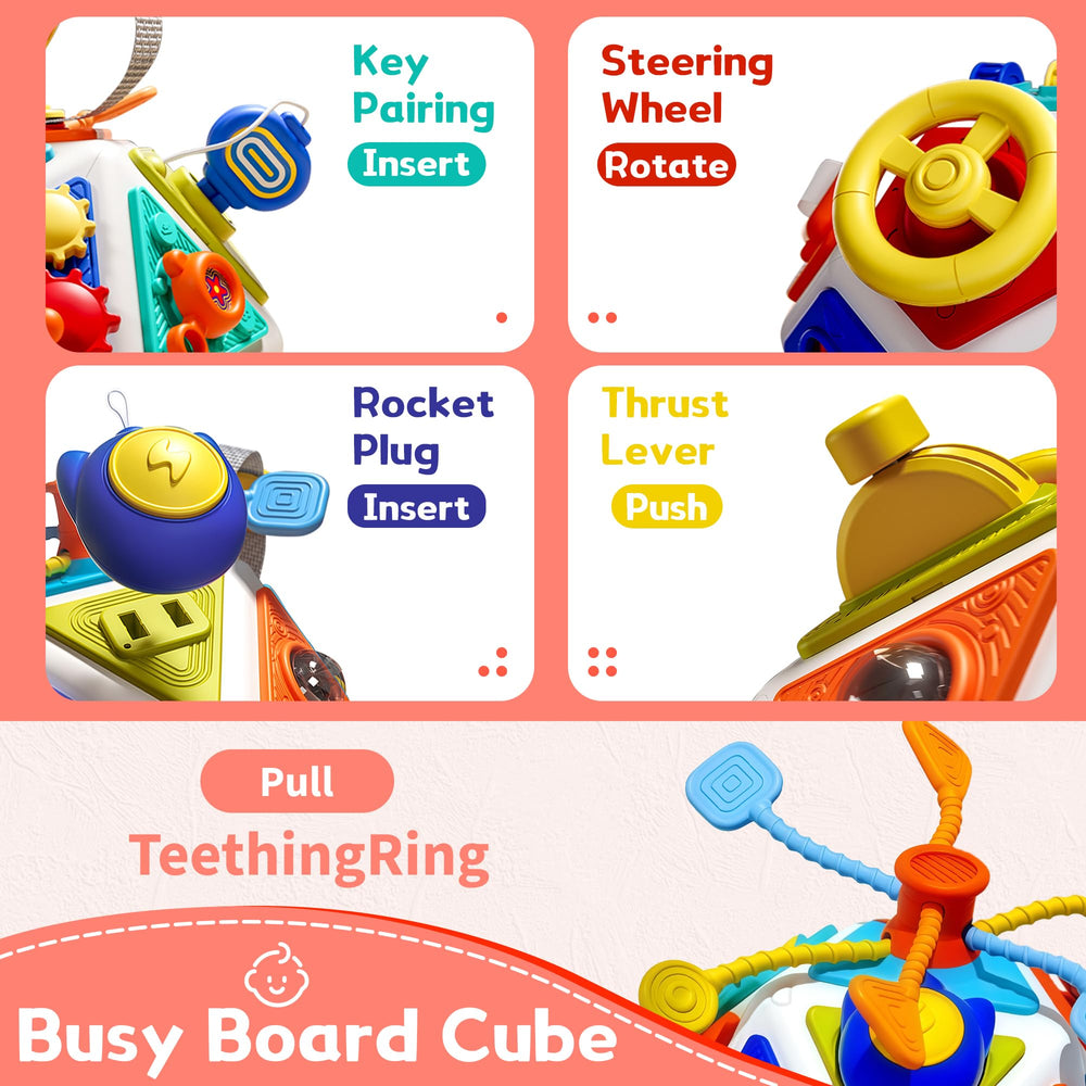 HCFJEH button-pressing panel encourages cause-and-effect understanding and finger strength.