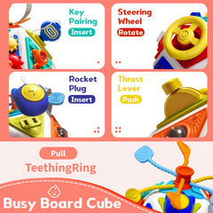 HCFJEH button-pressing panel encourages cause-and-effect understanding and finger strength.