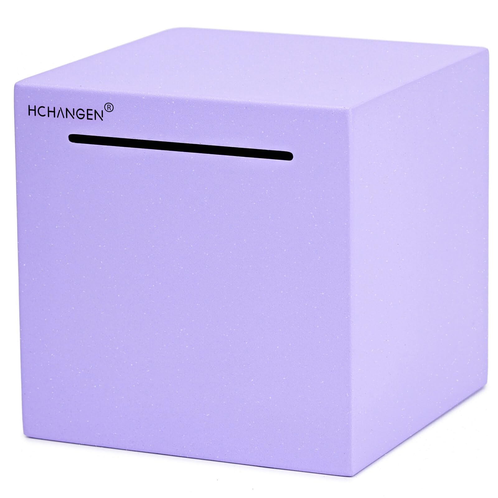 HCHANGEN piggy bank purple close-up of brushed metal finish highlighting durability for long-term savings.