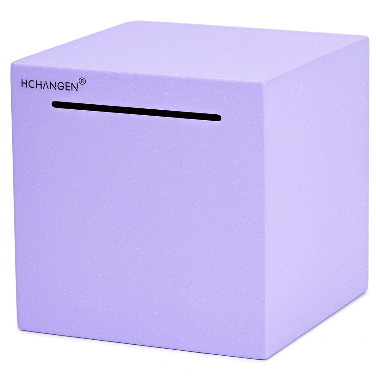 HCHANGEN piggy bank purple close-up of brushed metal finish highlighting durability for long-term savings.