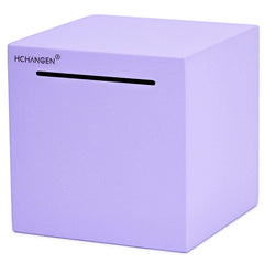 HCHANGEN piggy bank purple close-up of brushed metal finish highlighting durability for long-term savings.