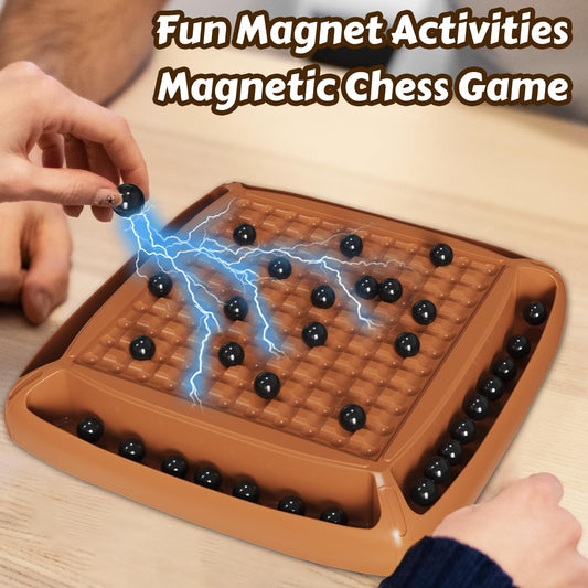 Hcusus Magnet Game stones close-up reveals magnetic pieces for strategic placement.
