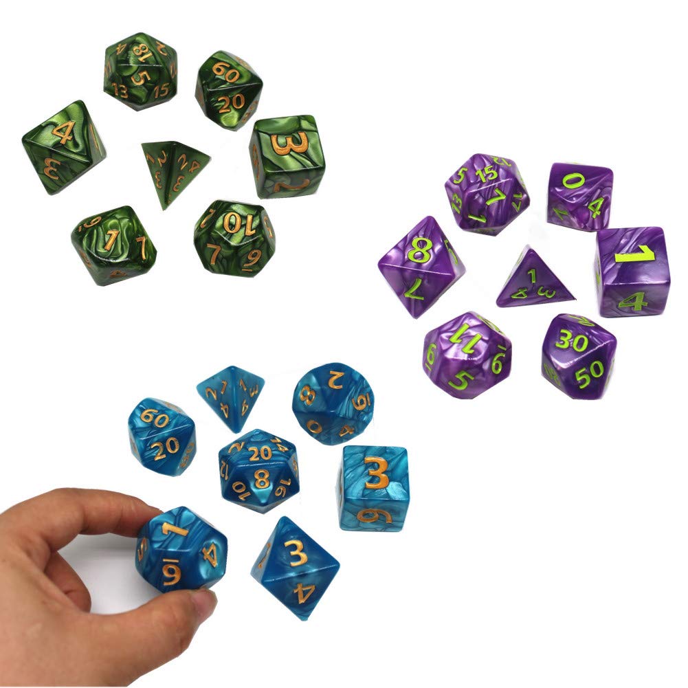 HD dice set with bag shown for convenient storage and transport