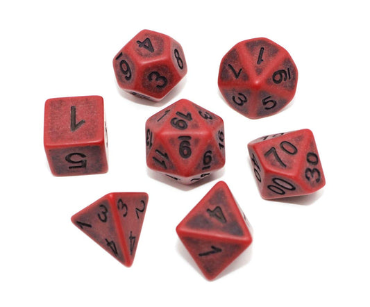 HD DND dice set scarlet two-tone D12 for clear checks and dramatic moments.