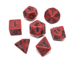 HD DND dice set scarlet two-tone D12 for clear checks and dramatic moments.