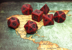 HD DND dice set scarlet two-tone D8 delivers crisp numerals for play.