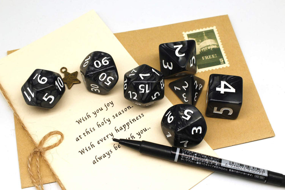 HD giant black 25mm D6 dice with enhanced visibility for easy reading