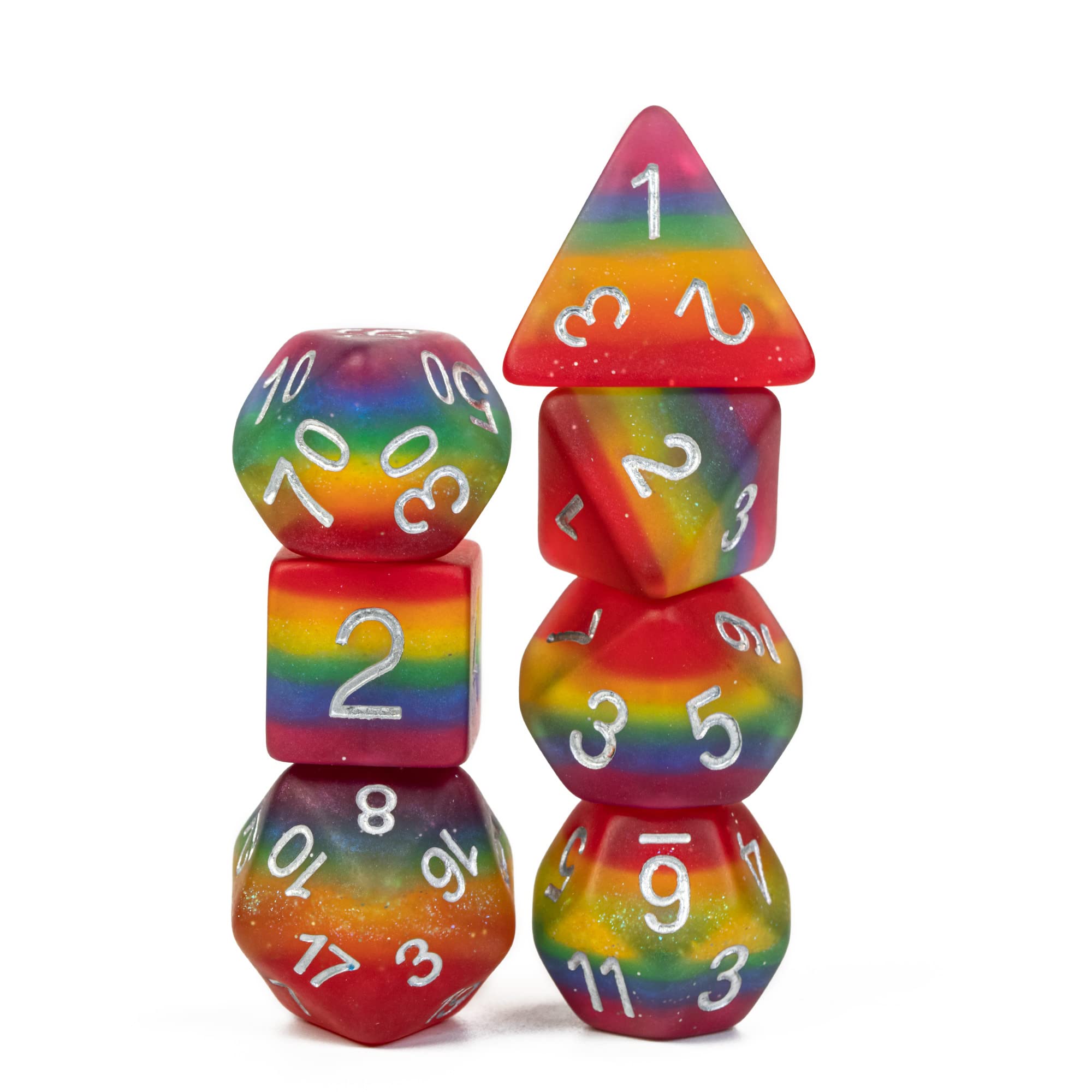 HDdais complete 7-piece DND dice for fully equipped RPG sessions