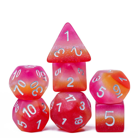 HDdais lesbian pride DND dice set for vibrant tabletop sessions.