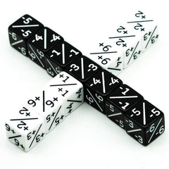 HDdais black D6 token dice counters aid negative stat tracking during play