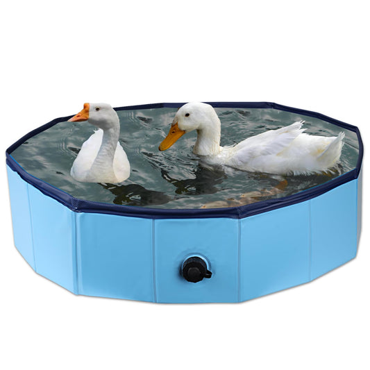 Hdnbsp foldable duck pool in compact form for easy outdoor travel and storage.