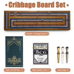 Hdsahdok cribbage set showing built-in storage in a compact case.