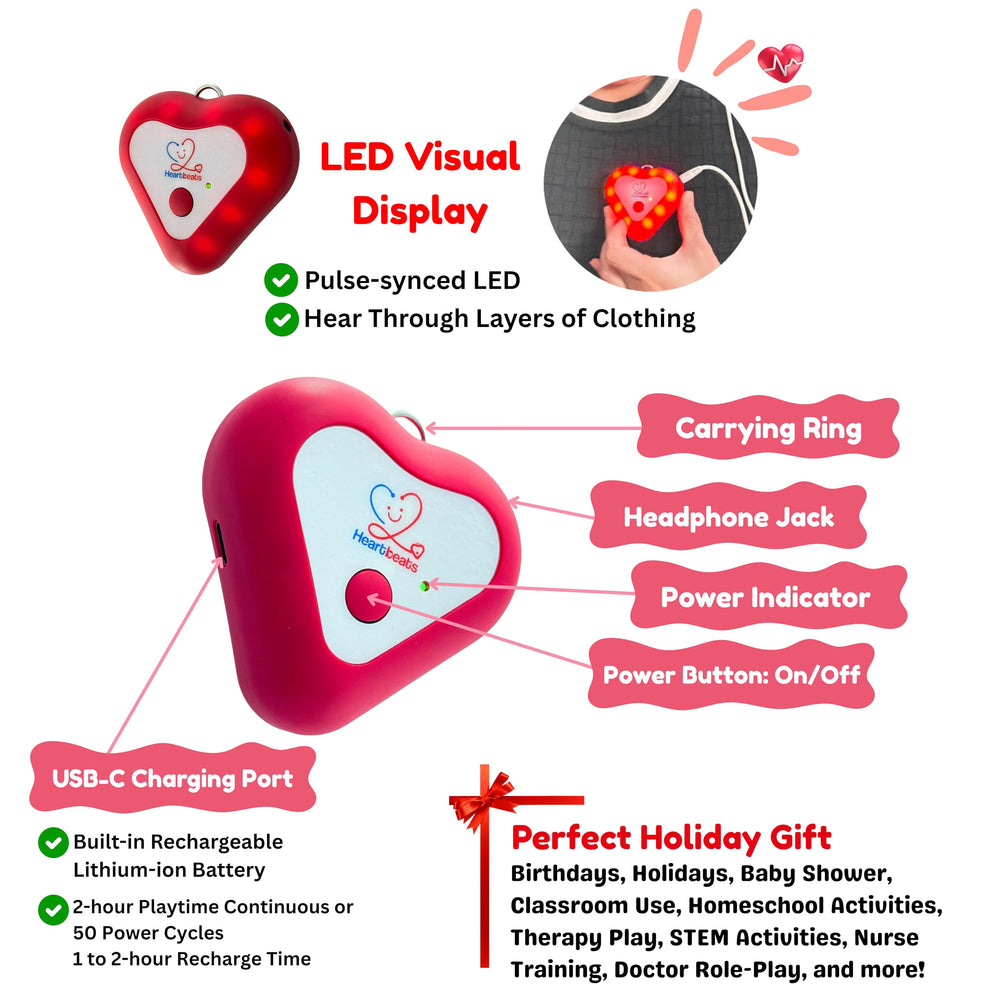 Heartbeats electronic stethoscope toy supports role play and discovery activities