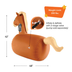 HearthSong Hop N Go inflatable horse child riding for balance.