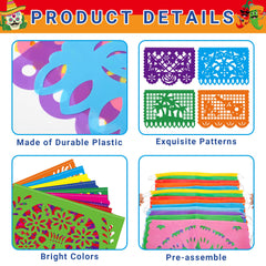 Heartome papel picado flag featuring guitar motif creates festive vibes.