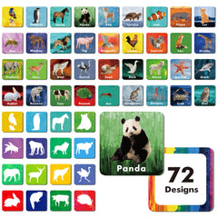 Hebayy shadow cards set with animal silhouettes, enhances matching skills and memory