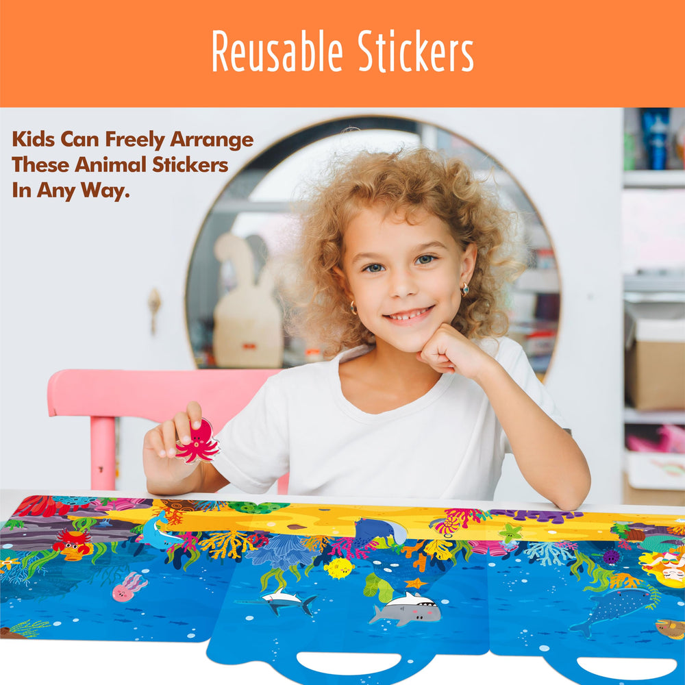 Hebayy 36 marine animals gel stickers sheet for versatile decorating