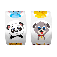 Hebayy round panda design stickers for projects and gifting.
