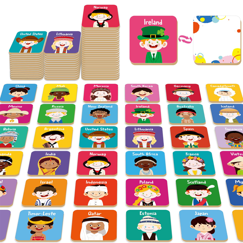 Hebayy memory matching tiles show vibrant patterns to boost early recognition.