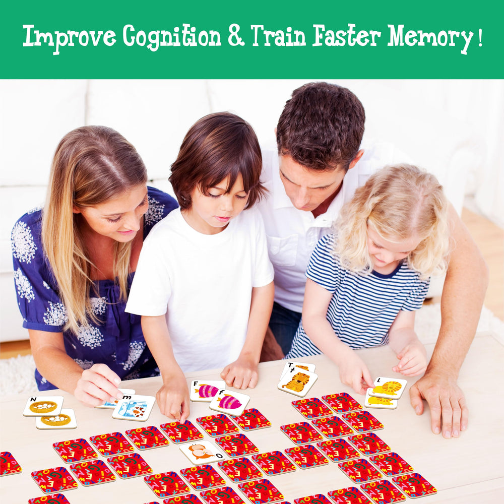 Hebayy Alphabet Memory Game rounded-edges are gentle for small hands.