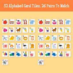Hebayy Alphabet Memory Game uppercase-lowercase focuses on recognizing both forms.