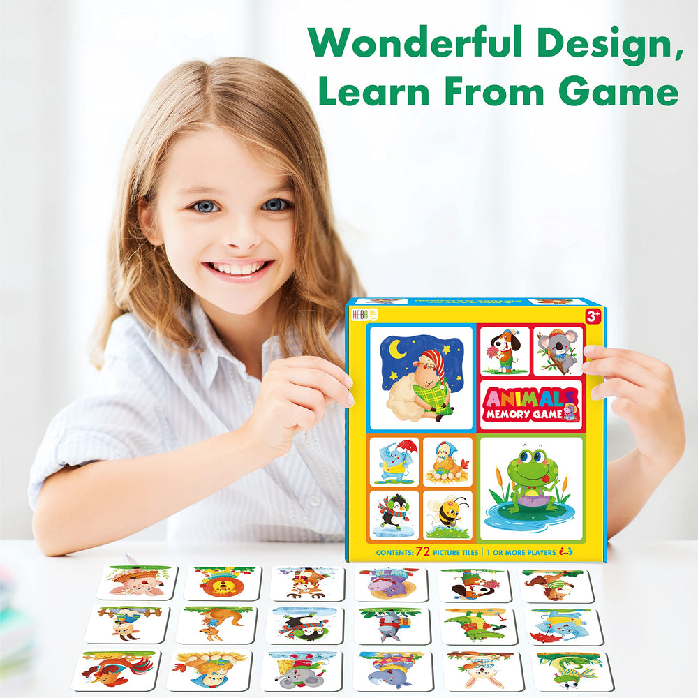 Hebayy round-edged cards ensure safe play for toddlers during quick matching rounds.