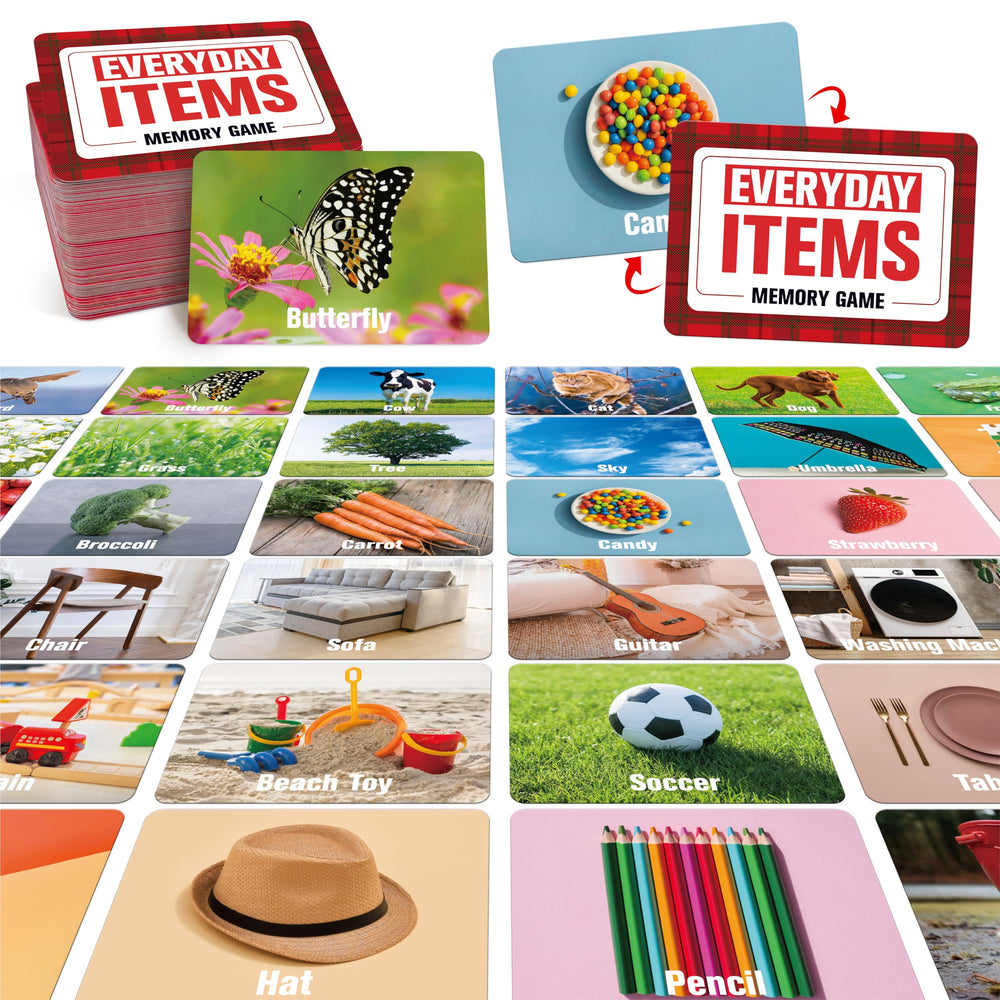 Hebayy daily items match cars card promotes quick visual memory and pattern recognition.