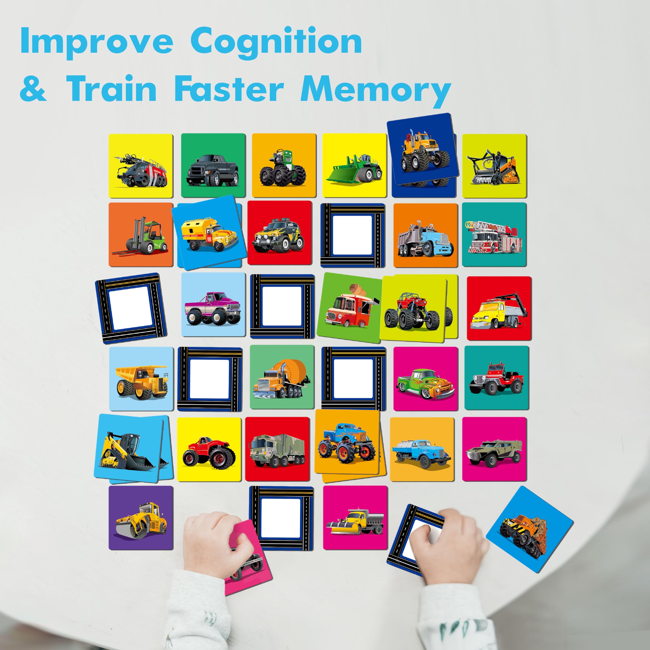 Hebayy truck matching game forklift-truck card develops pairing skills